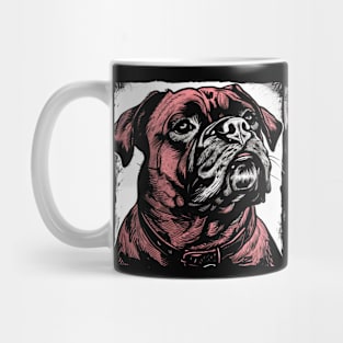 Retro Art Bullmastiff Dog Lover Mug